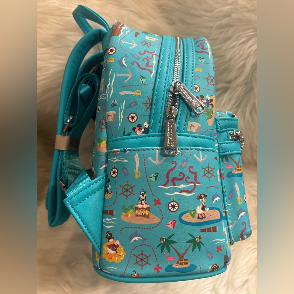Loungefly Disney Pirate Mickey and Friends AOP Mini Backpack NEW - Picture 5 of 12